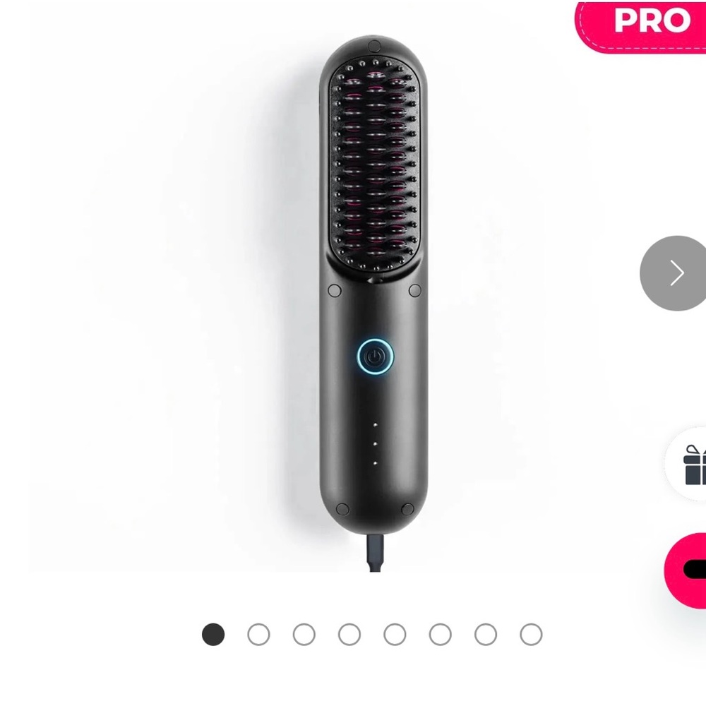 TYMO Cordless Hair Straightener Brush - Porta PRO Portable Straightening Brush.